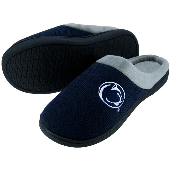 navy clog slippers with stitched Penn State Athletic Logos